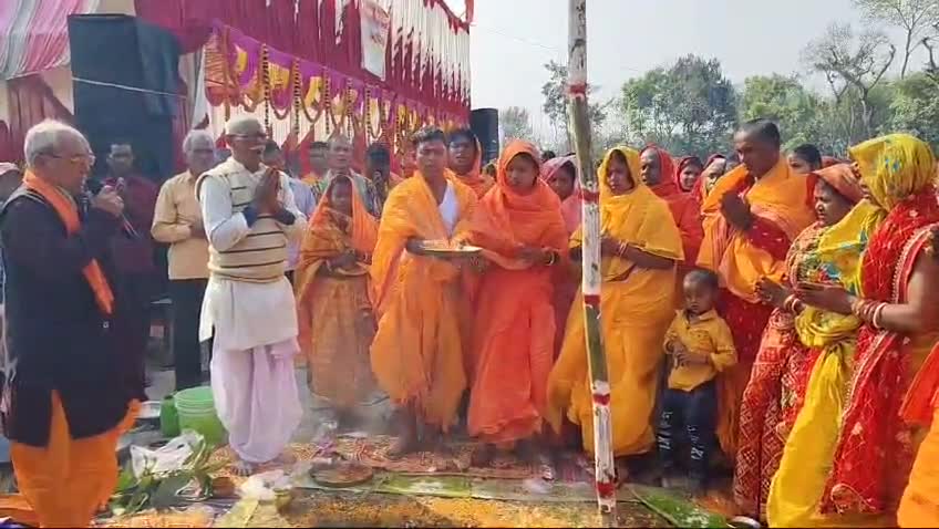 श्री श्री 108 महा विष्णु यज्ञ का किया गया भूमि पूजन