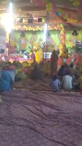 salempur deoria mein chal rahe sriman bhaagvat khatha ka aayojan par Sri shyambihari chaturvedi ji keep saath janmotsav.