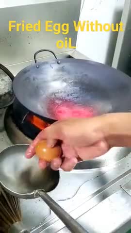 #fried without cooking oil (bew work) #food #cooking #egg #shorts  good 👍#trikfhf