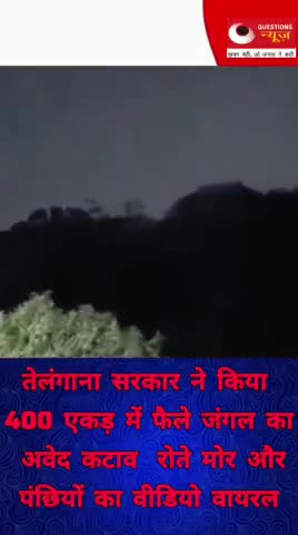 तेलंगाना सरकार ने 400 एकड़ जंगल के जानवरों को किया बे घर#questionsnews#tilangana#jangal#animals#news
