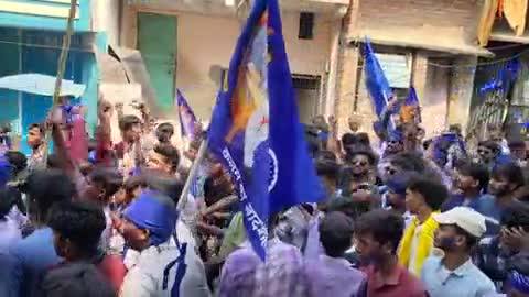 #bhabua #kaimur में डॉ भीम राव अंबेडकर के जयंती पर भव्य जुलूस निकाला गया जिसमें भारी जन सैलाब रहा #अंबेडकर जयंती