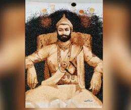 कलाकार ने चावल के दानों से बनाई शिवाजी महाराज की तस्वीर, वायरल हुआ वीडियो #शिवाजी