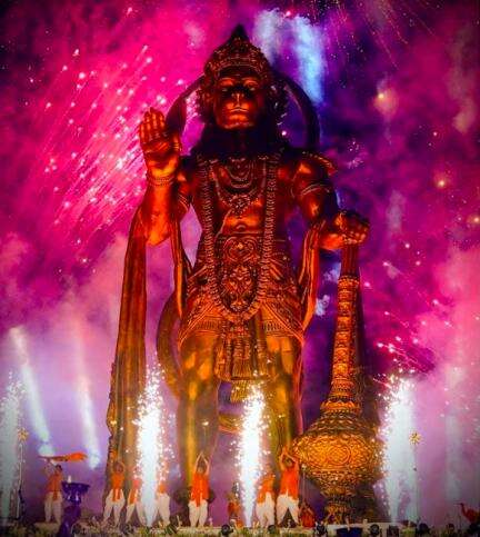 अमित शाह ने गुजरात में भगवान हनुमान की 54 फीट ऊंची प्रतिमा का किया अनावरण #हनुमान_जयंती