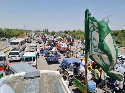 हिसार में किसानों के विरोध प्रदर्शन के मद्देनज़र बढ़ाई गई सुरक्षा व्यवस्था #किसान_प्रदर्शन