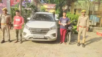 शाहजहांपुर में ₹1 करोड़ से अधिक की स्मैक के साथ 2 तस्कर अरेस्ट, कार व अवैध हथियार बरामद #अपराध #तस्कर