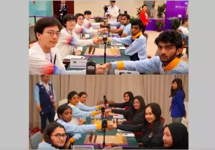 एशियन गेम्स 2022 में चेस टीम इवेंट में भारत की महिला और पुरुष टीम ने जीते रजत पदक #एशियन_गेम्स
