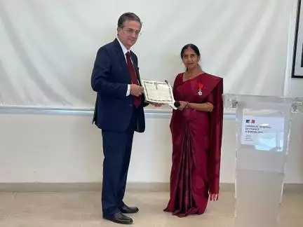 इसरो वैज्ञानिक वीआर ललितांबिका को शीर्ष फ्रांसीसी नागरिक सम्मान से किया गया सम्मानित #इसरो