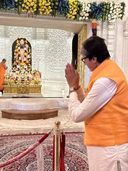 आस्था ने फिर बुलाया, खींचे चले गए हम: रामलला के दोबारा दर्शन किए जाने की तस्वीर शेयर कर अमिताभ बच्चन #राम_मंदिर