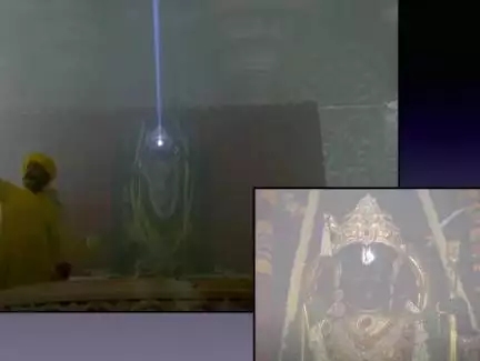 रामनवमी पर रामलला की मूर्ति का किया गया 'सूर्य तिलक', तस्वीरें व वीडियो आए सामने  #रामनवमी #रामलला