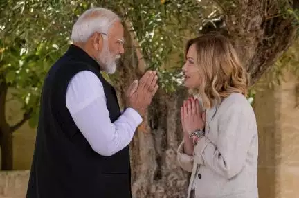इटली की पीएम मेलोनी ने पीएम मोदी संग तस्वीर शेयर कर दीं स्वतंत्रता दिवस की शुभकामनाएं #स्वतंत्रता_दिवस